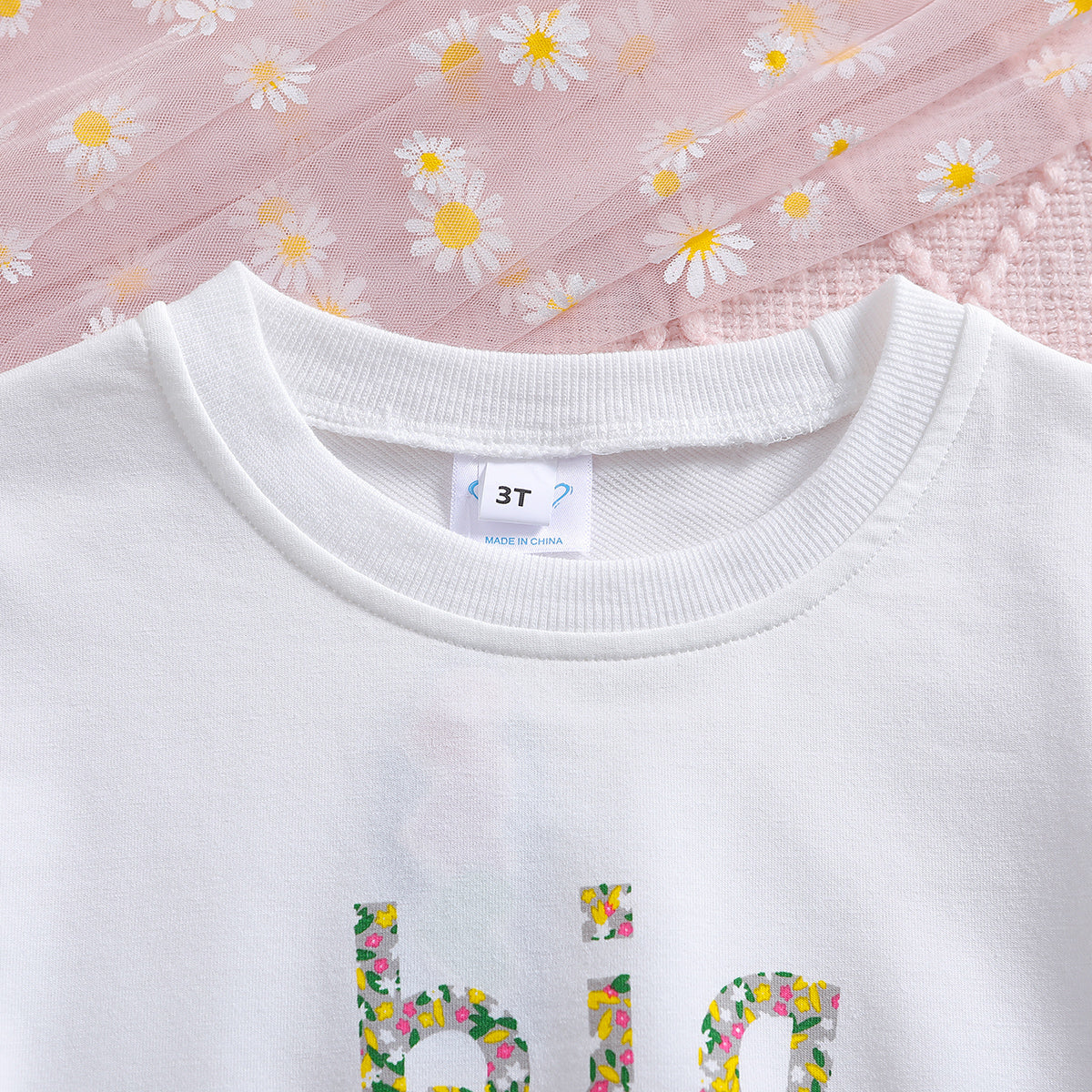Girls Typography Printed Cotton Pullover