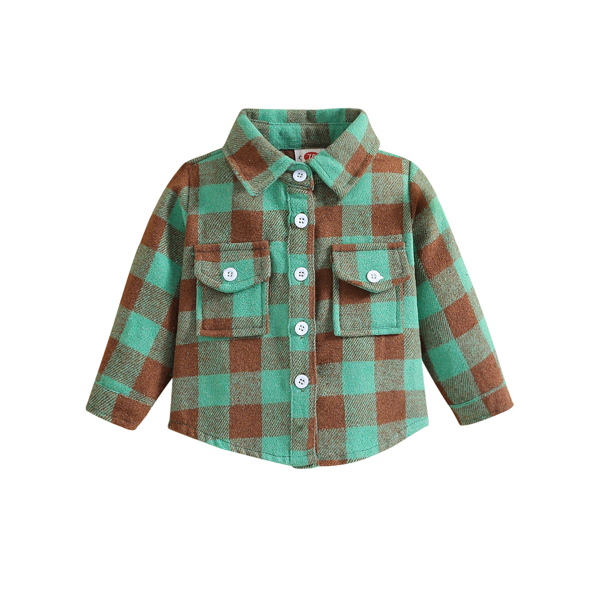 Boys Green Buffalo Checked Casual Shirt