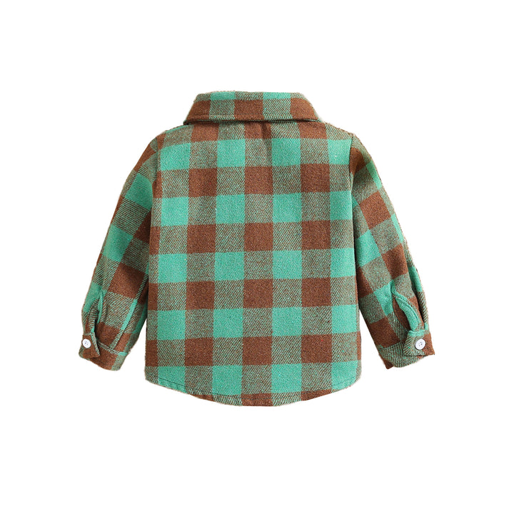 Boys Green Buffalo Checked Casual Shirt