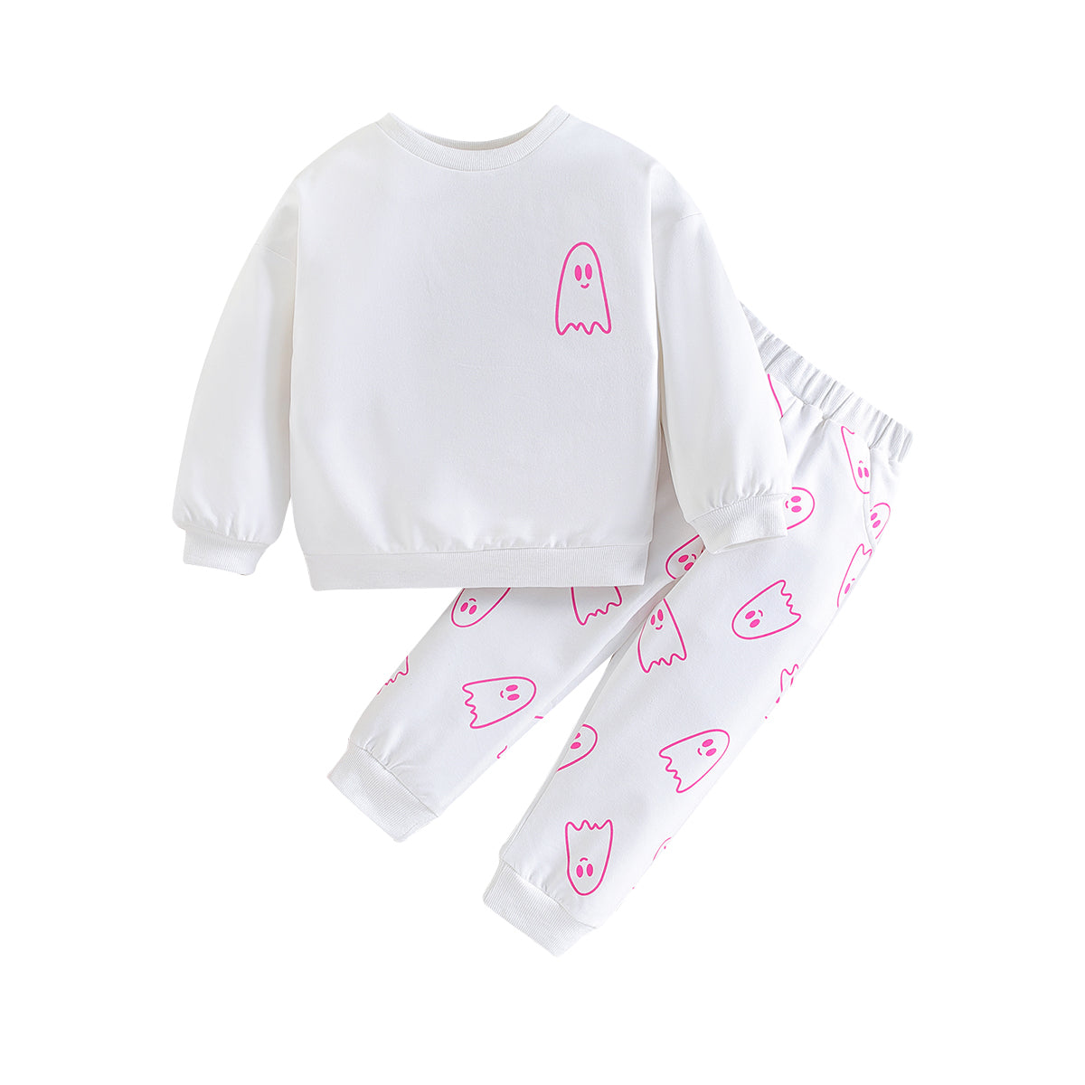 Girls White Top With Joggers