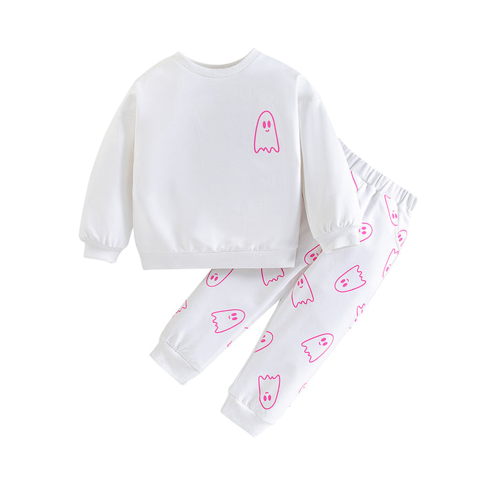 Girls White Top With Joggers