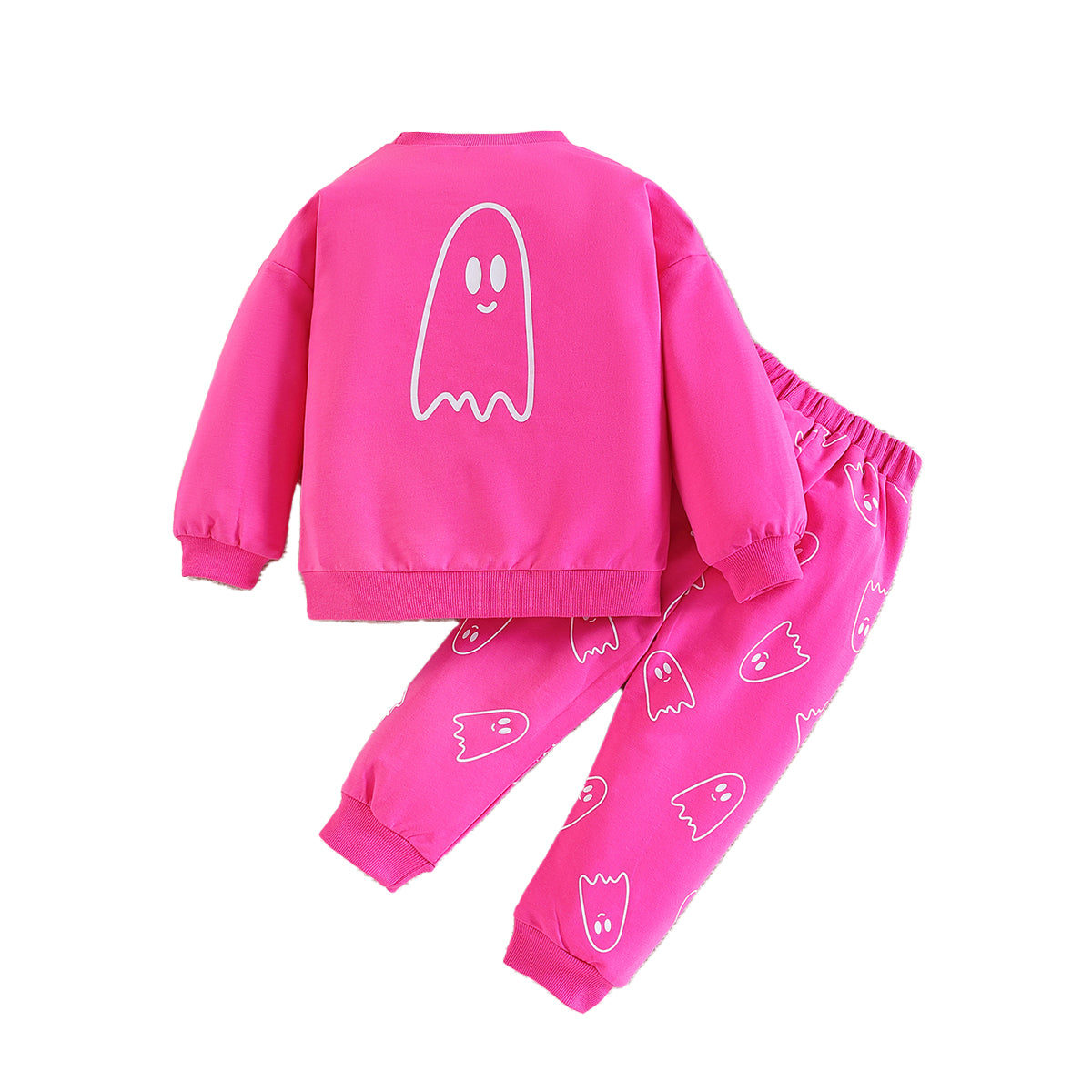 Girls Pink Round Neck Top with Pyjamas