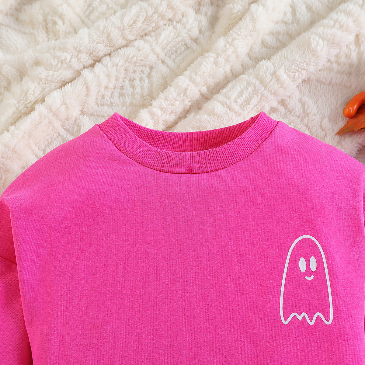 Girls Pink Round Neck Top with Pyjamas