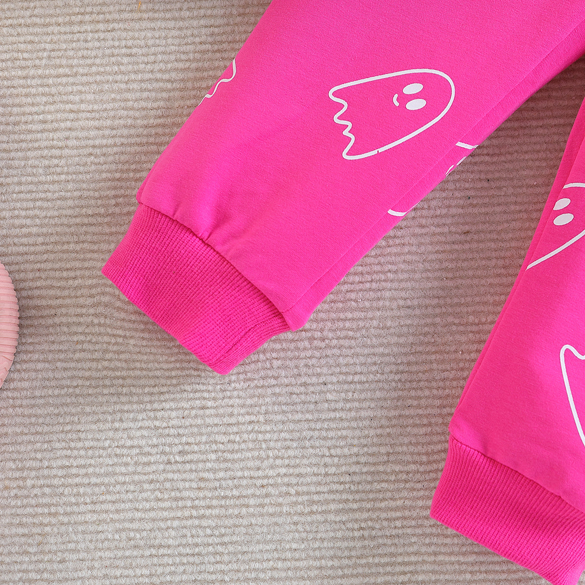 Girls Pink Round Neck Top with Pyjamas