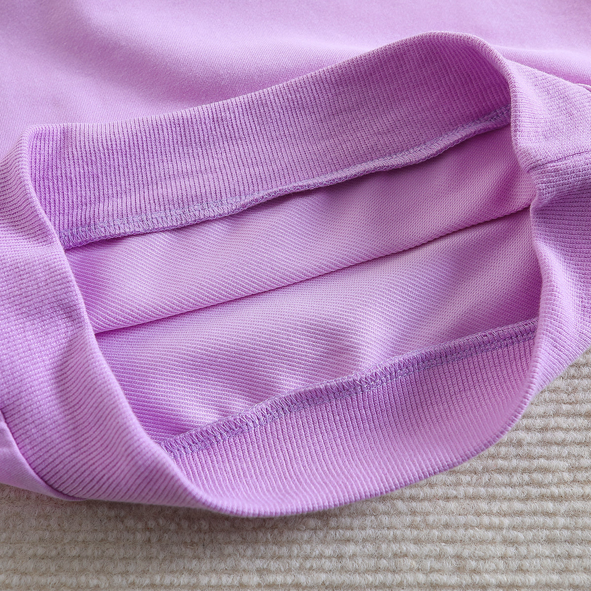 Girls Purple Printed T-shirt With Trousers