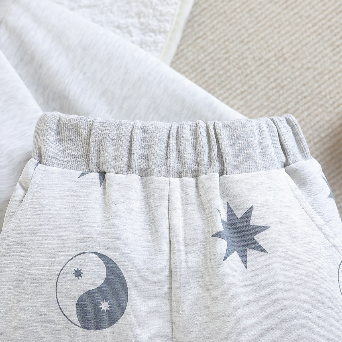 Boys Grey Printed Top with Pyjamas