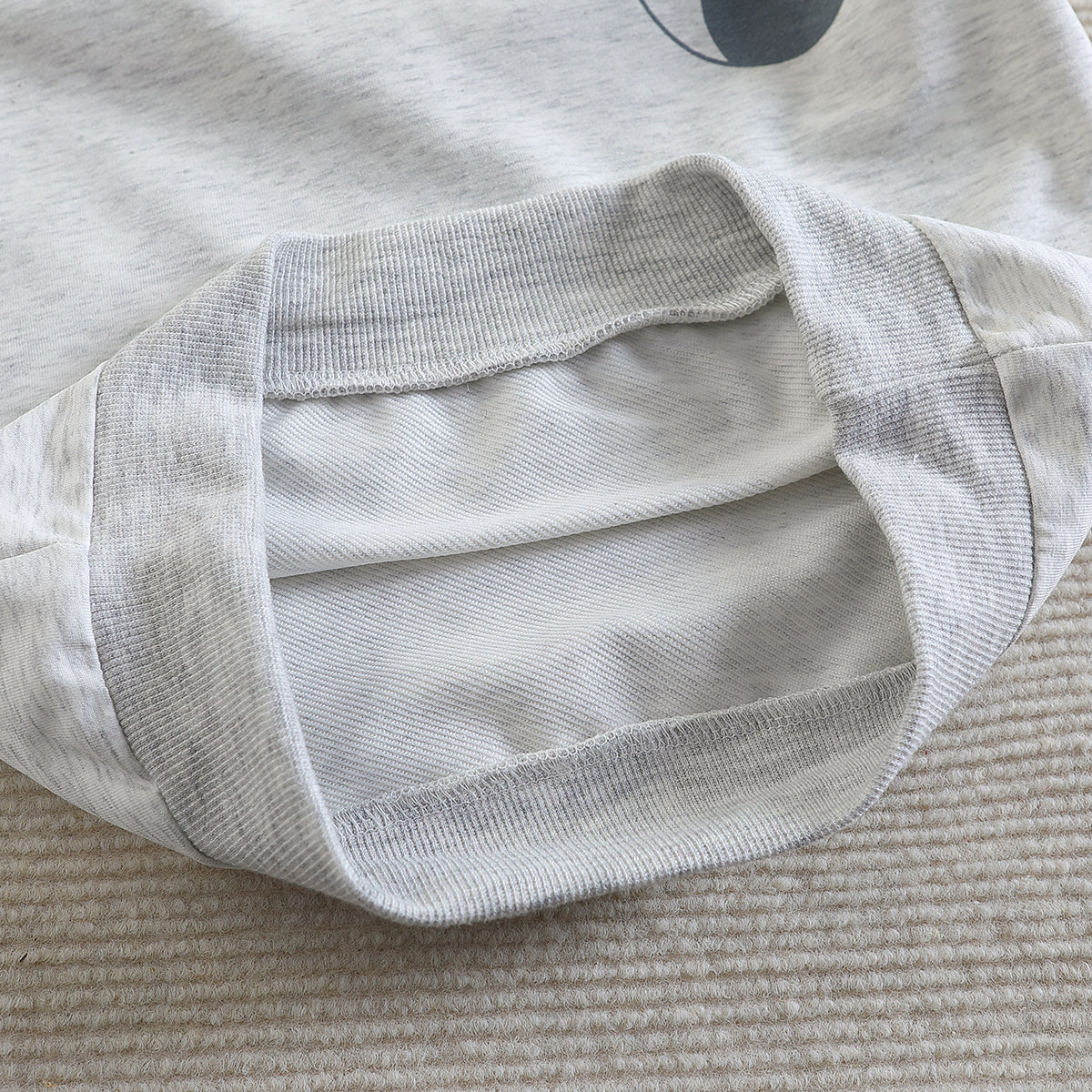 Boys Grey Printed Top with Pyjamas