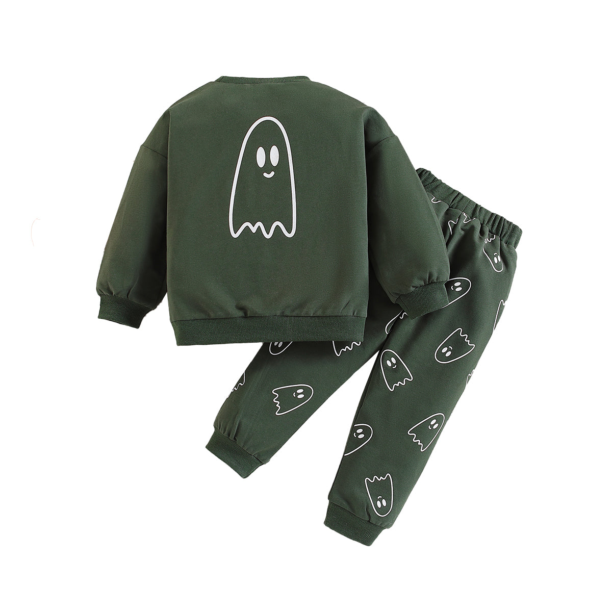 Infant Boys Green Graphic Printed Top with Trousers