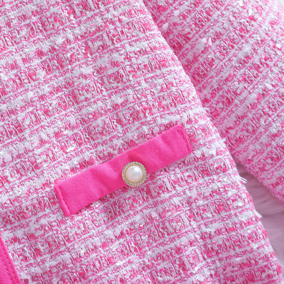 Girls Pink Checked Top with Shorts
