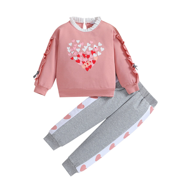 Girls Pink Printed Pure Cotton Top with Pyjamas