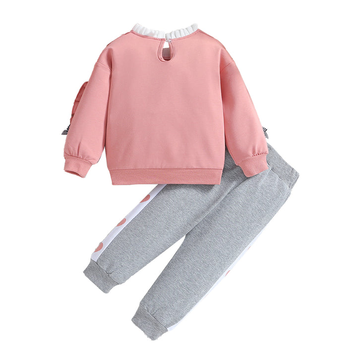 Girls Pink Printed Pure Cotton Top with Pyjamas