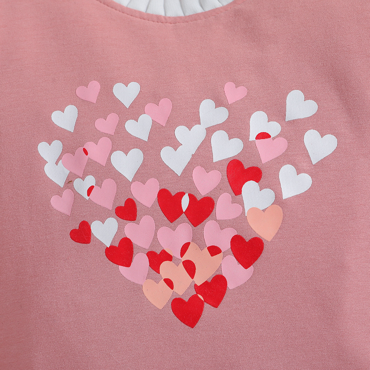 Girls Pink Printed Pure Cotton Top with Pyjamas
