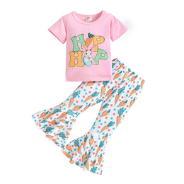 Girls Printed T-shirt with Trousers