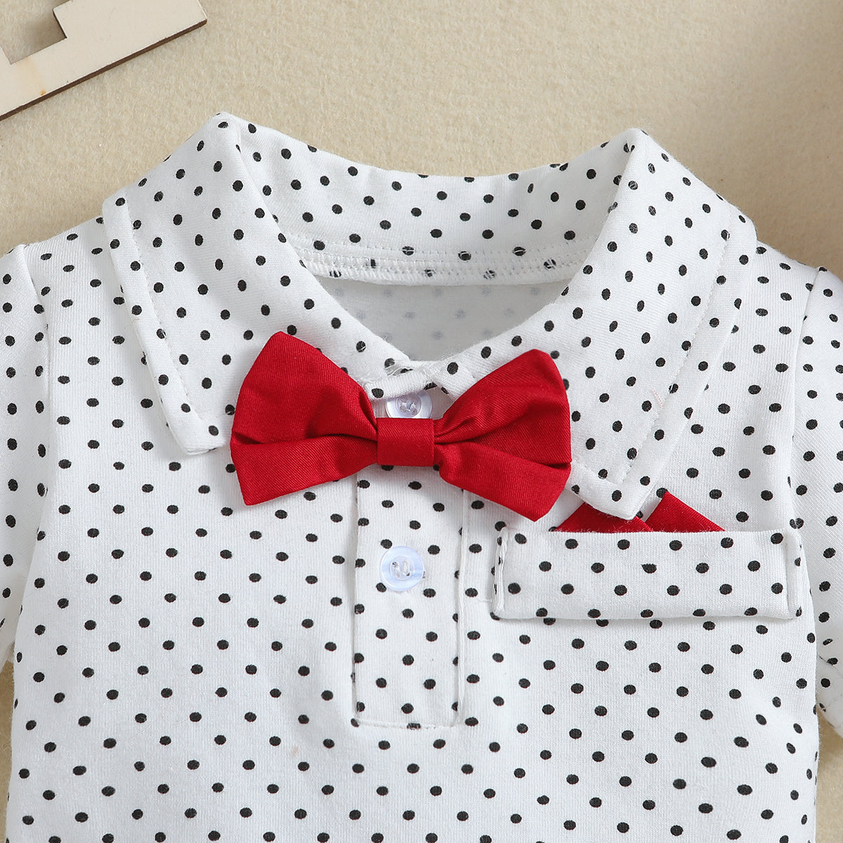 Red Infant Boys Printed Leotard with Shorts