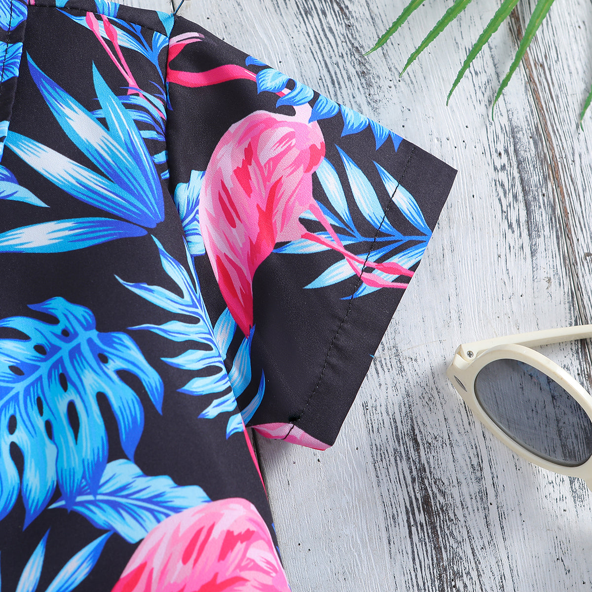Boys Printed Shirt Collar Shirt With Short