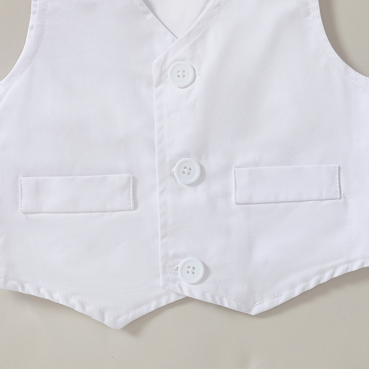 Boys 3-Piece Single-Breasted Cotton Suits