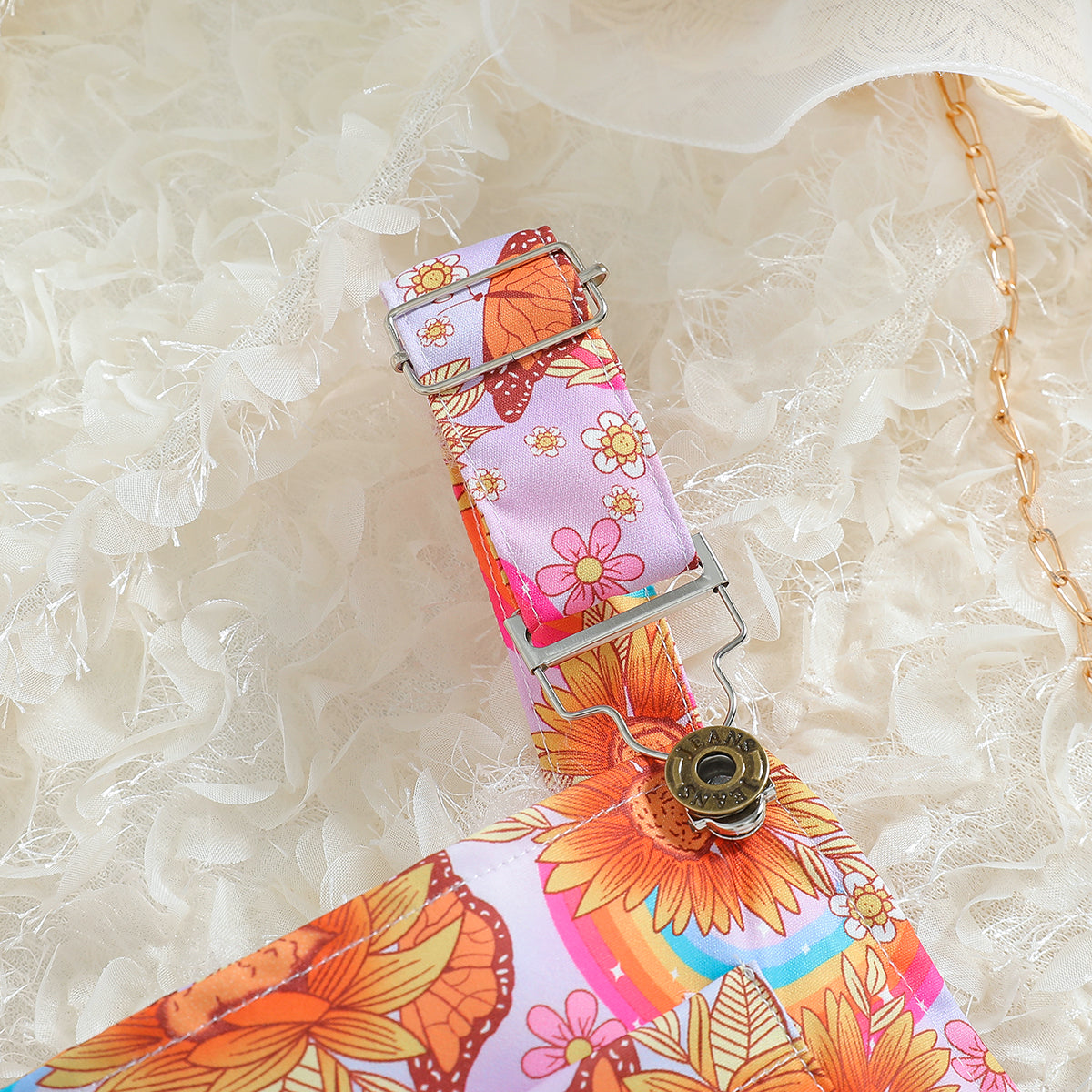 Girls Printed Square Neck Cotton Basic Jumpsuit
