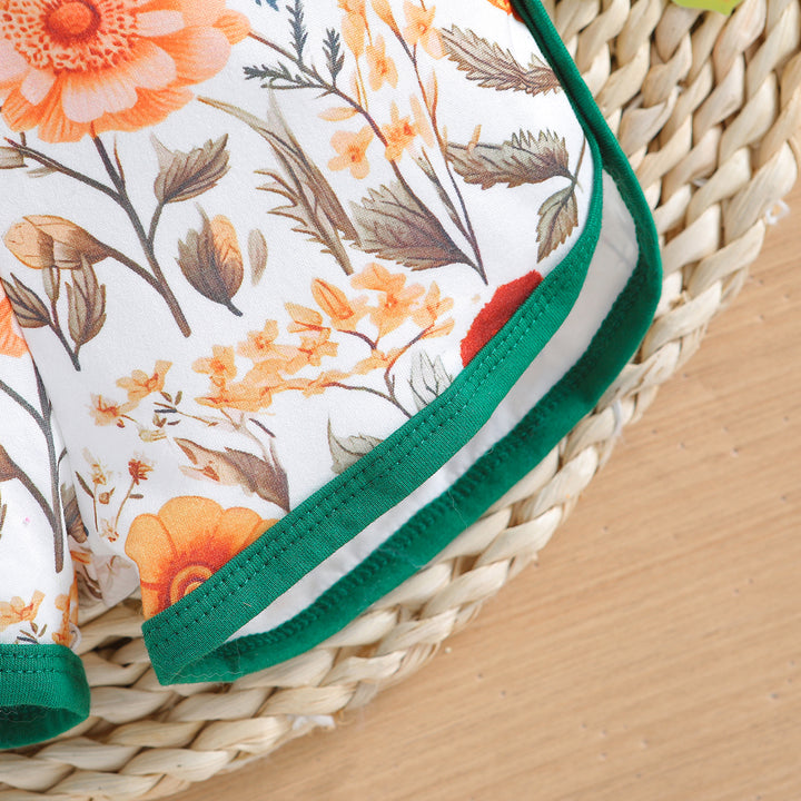 Infant Girls Printed Cotton Romper