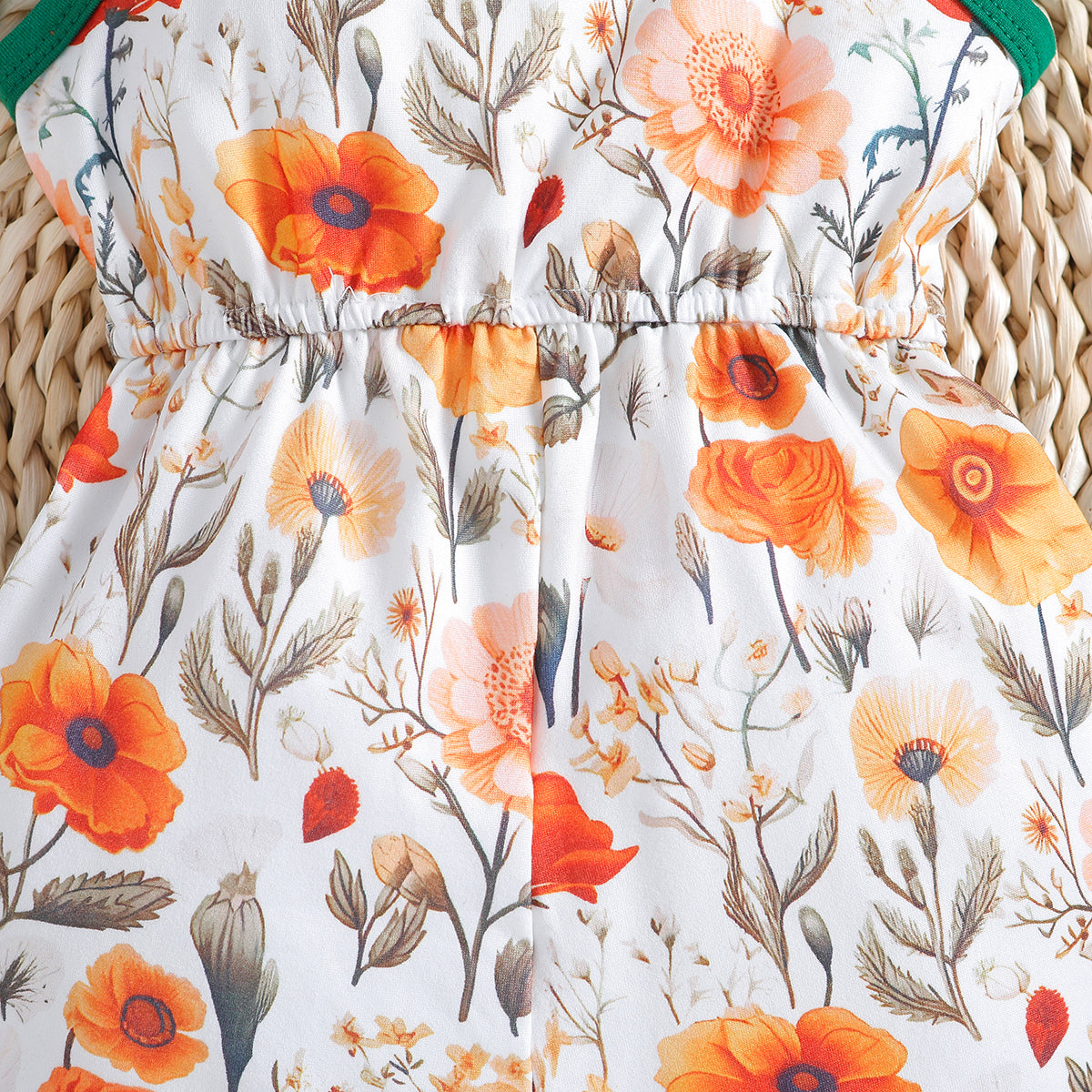 Infant Girls Printed Cotton Romper