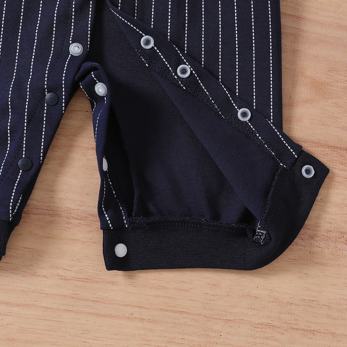 Boys Striped Cotton Rompers With Jacket