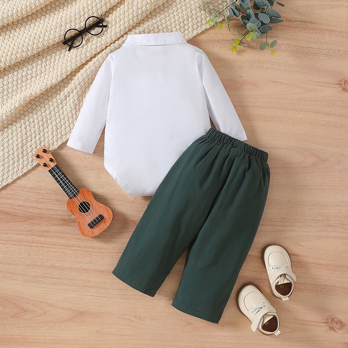 Infant Boys Cotton Three-Piece Suits