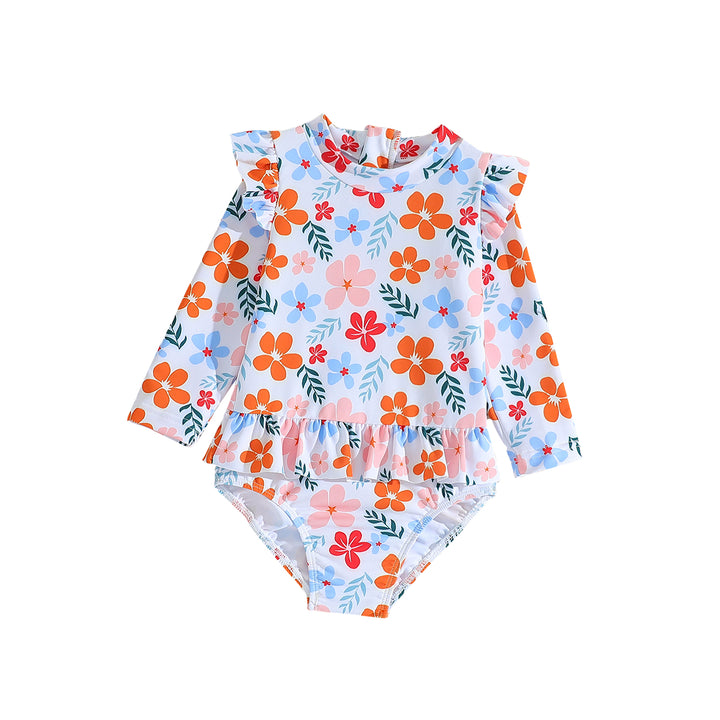 Girls Printed Long Sleeve Bodysuit