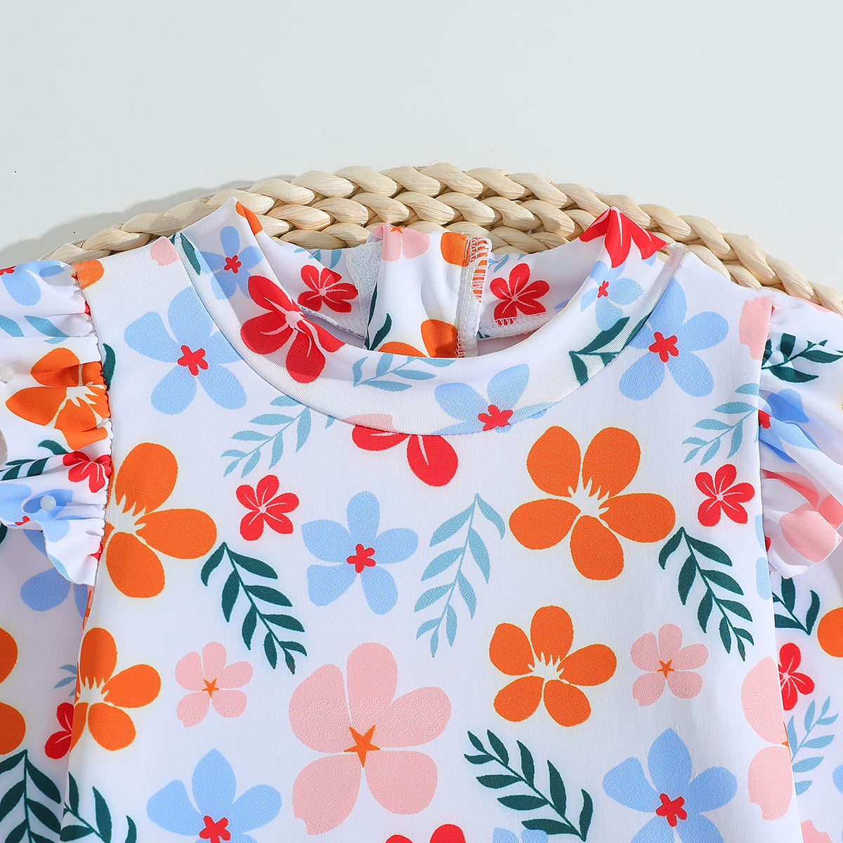 Girls Printed Long Sleeve Bodysuit