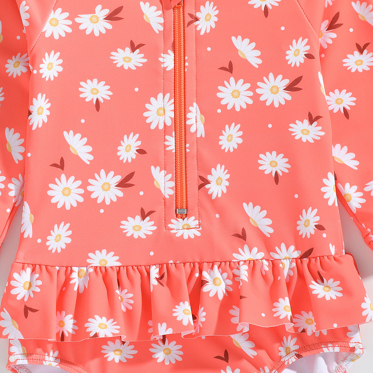 Girls Floral Printed Swimming Dress