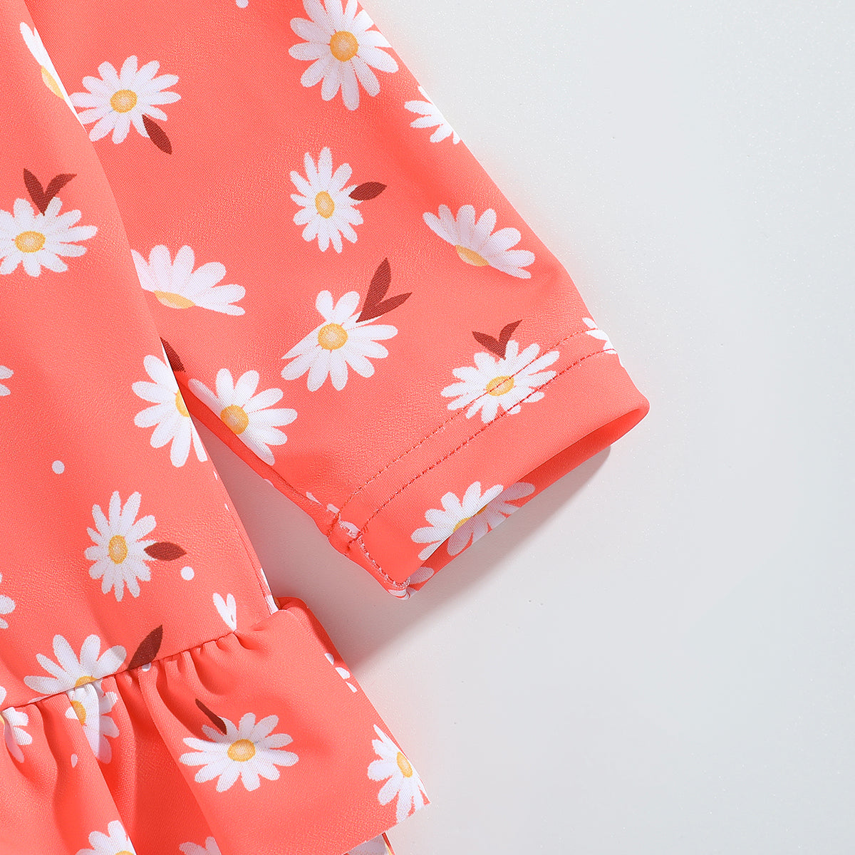 Girls Floral Printed Swimming Dress