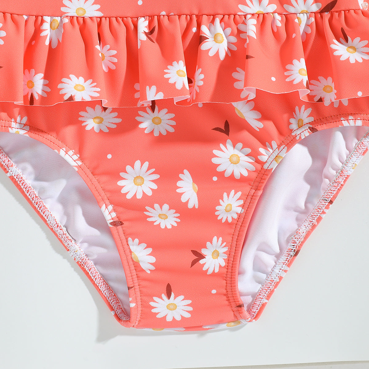 Girls Floral Printed Swimming Dress