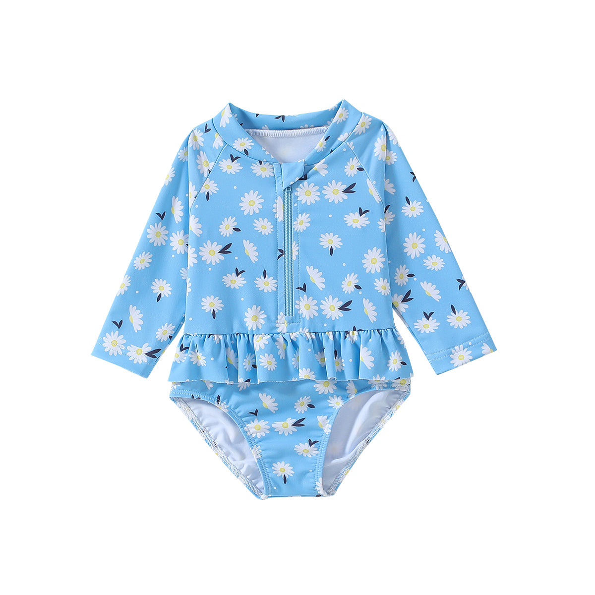 Girls Floral Printed Bodysuit