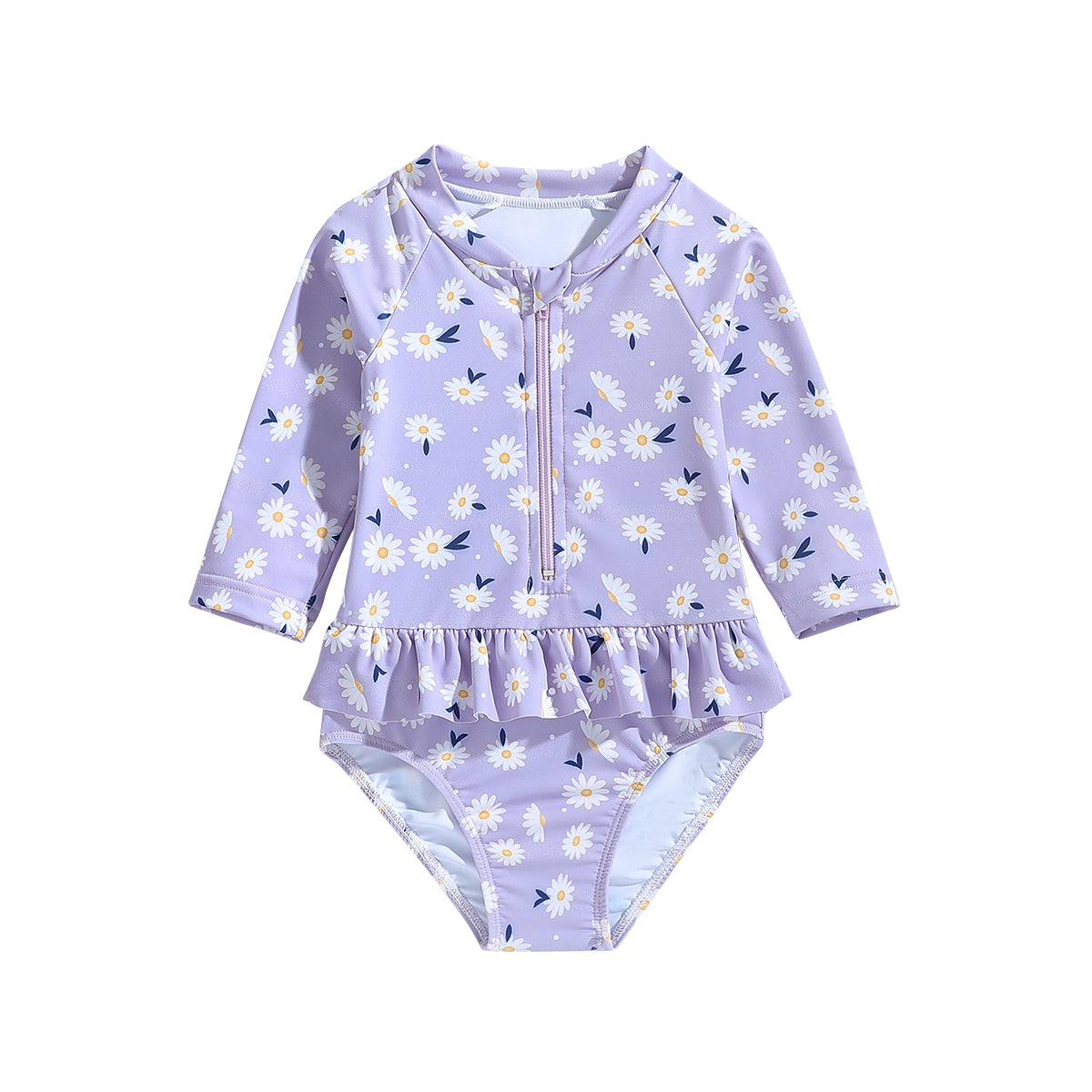 Girls Printed Swimwear With Attached Shorts