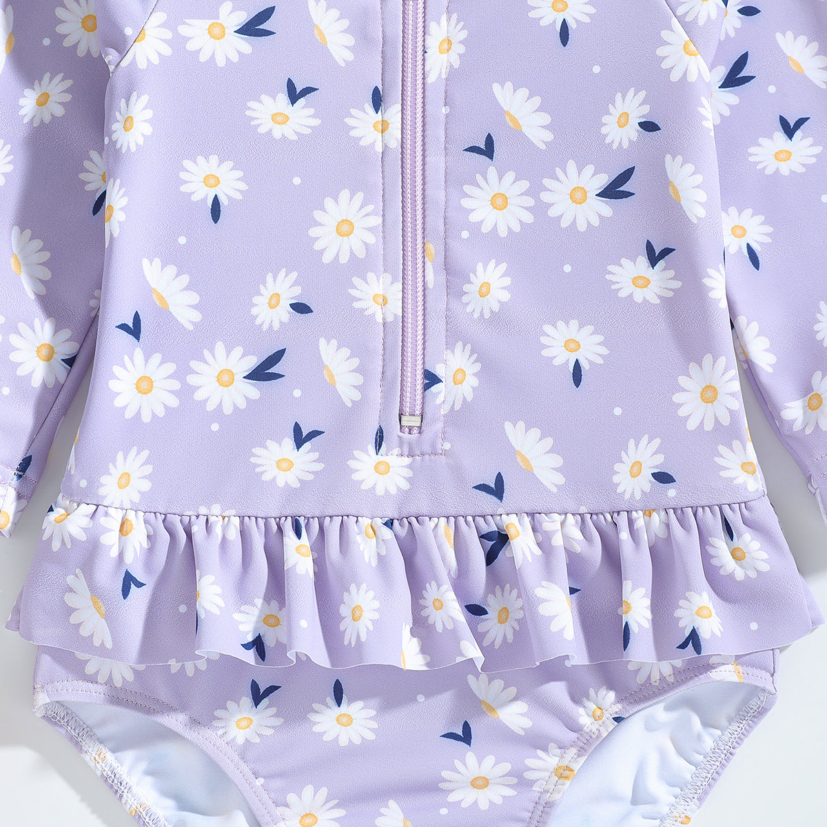 Girls Printed Swimwear With Attached Shorts