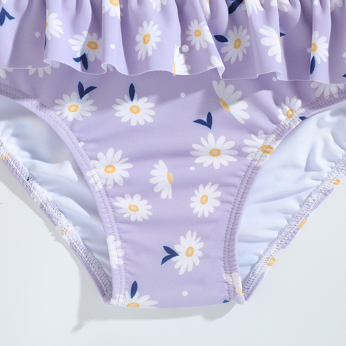 Girls Printed Swimwear With Attached Shorts