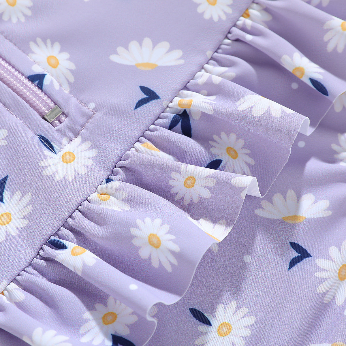 Girls Printed Swimwear With Attached Shorts