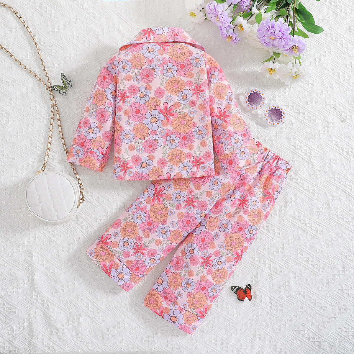 Girls Printed Shirt with Palazzos