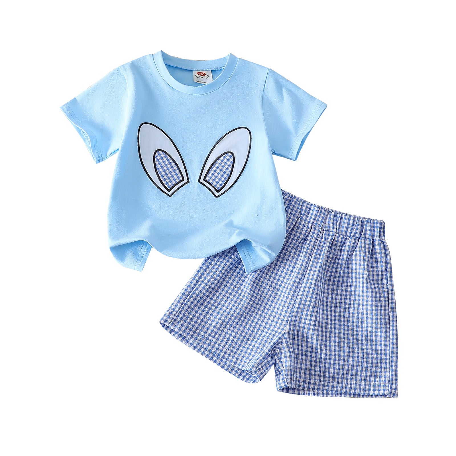Boys Printed Round Neck T-shirt With Shorts