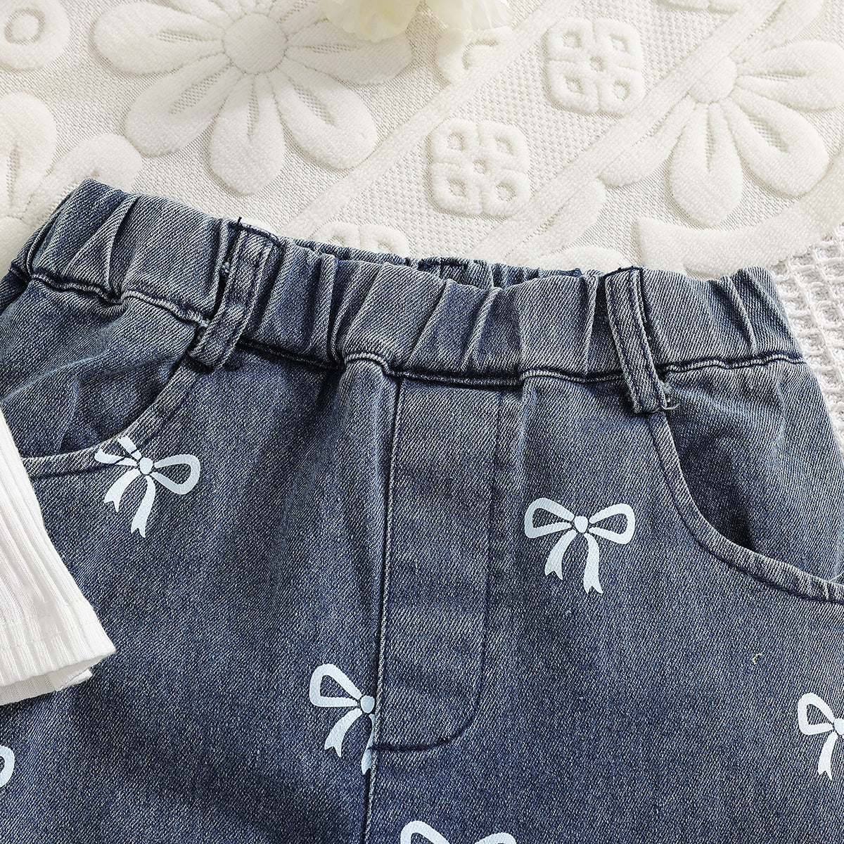 Girls Round Neck Top And Trousers