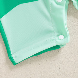 Boys Printed Round Neck Swimming Dress With Cap