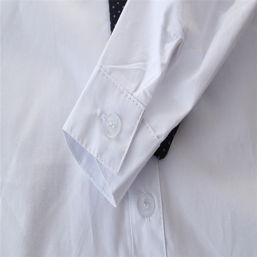 Boys Navy Blue Embellished Shirt with Trousers & Waistcoat