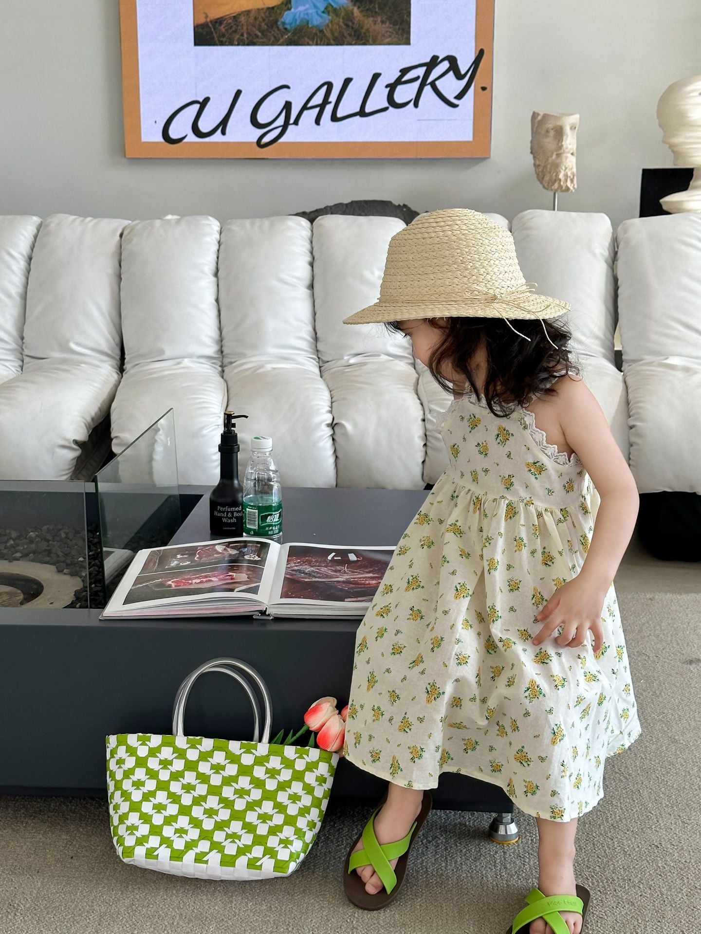 Girls Floral Printed A-Line Dress
