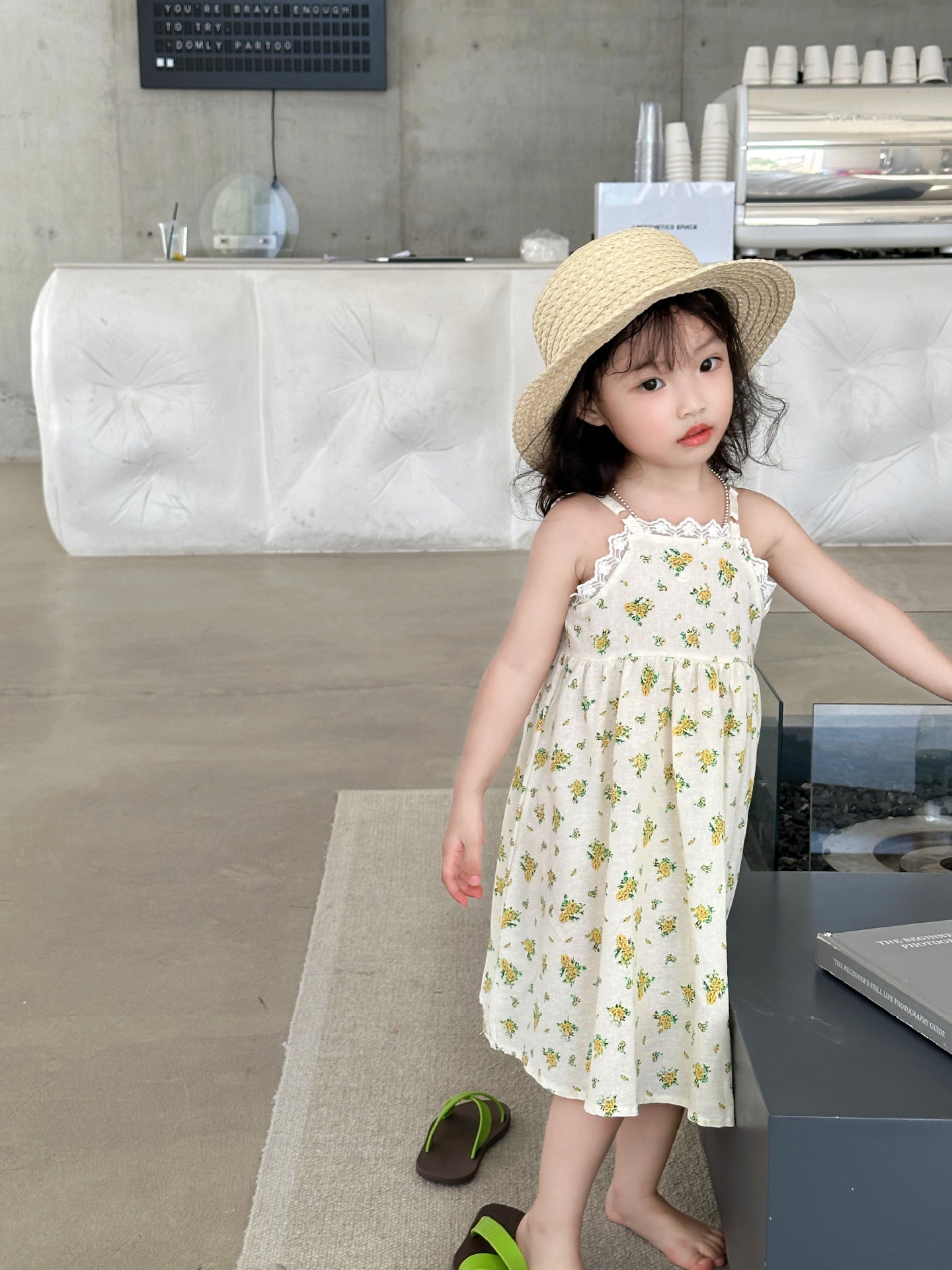 Girls Floral Printed A-Line Dress