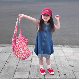 Girls Round Neck A-Line Dress