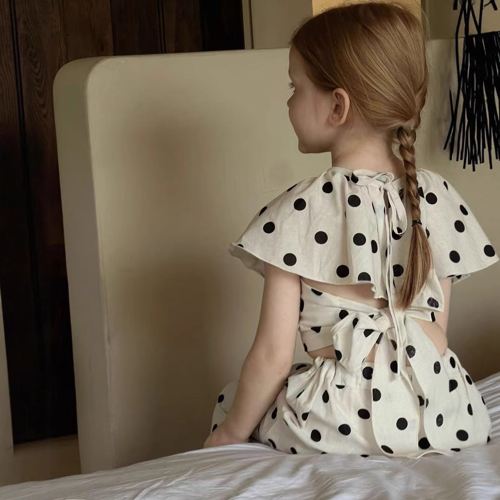 Girls Printed Short Sleeves Pure Cotton Top With Palazzos