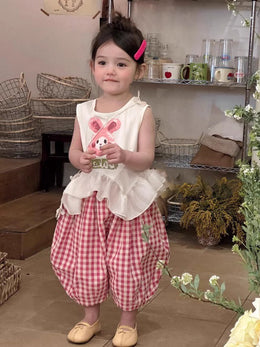 Girls Printed Top With Dhoti Pants