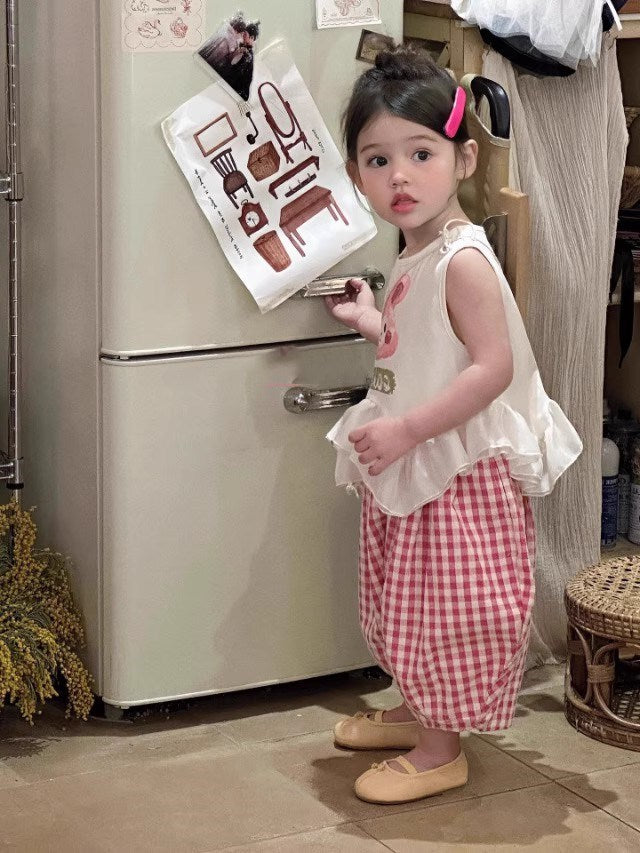Girls Printed Top With Dhoti Pants