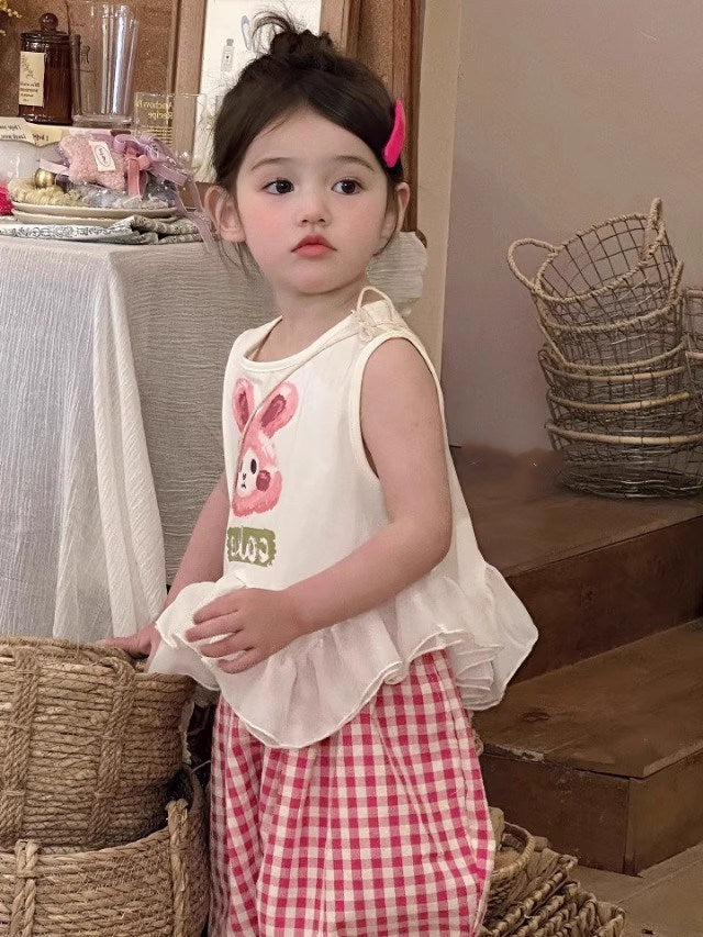 Girls Printed Top With Dhoti Pants