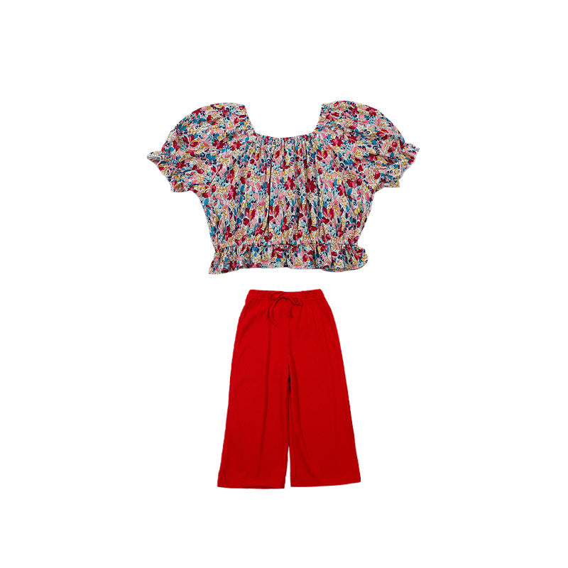 Girls Printed Top With Pyjamas