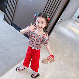 Girls Printed Top With Pyjamas