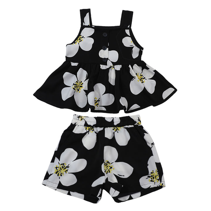 Girls Printed Top with Shorts